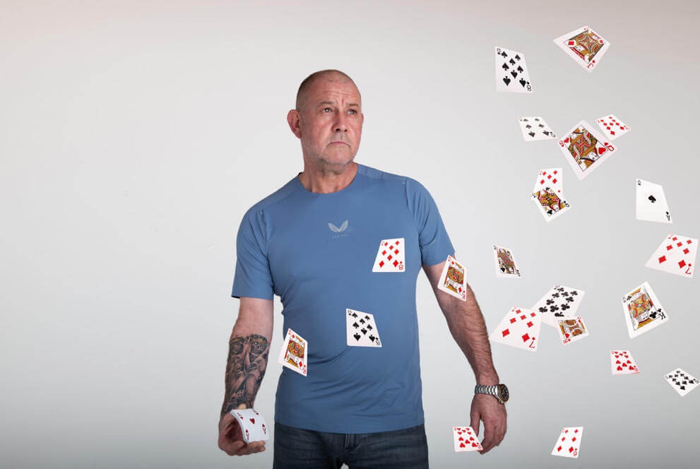 Steve Empson with playing cards